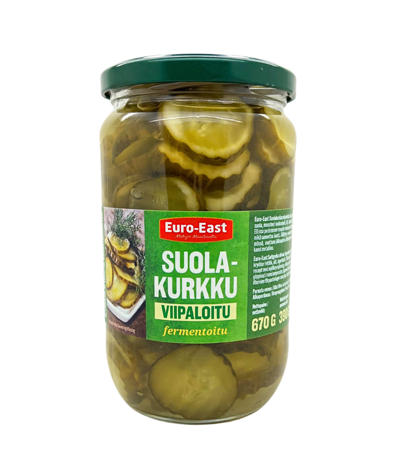 1030670 Euro-East Suolakurkku viipaloitu 670g