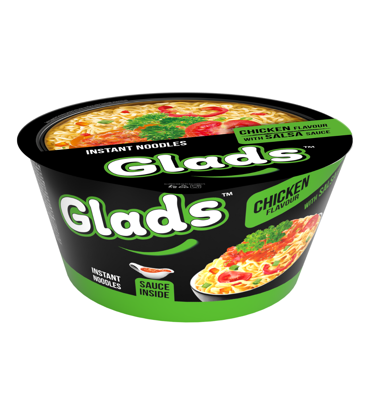 482752 Glads kananmakuinen kuppinuudeli, salsa-kastikkeella 85 g